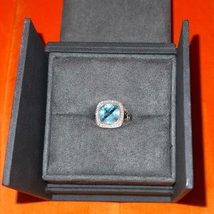 Brand new- NEVER WARN- David Yurman Albion topaz diamond ring- SIZE 6